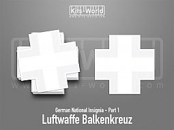 Kitsworld SAV Sticker - German National Insignia - Luftwaffe Balkenkreuz 5 